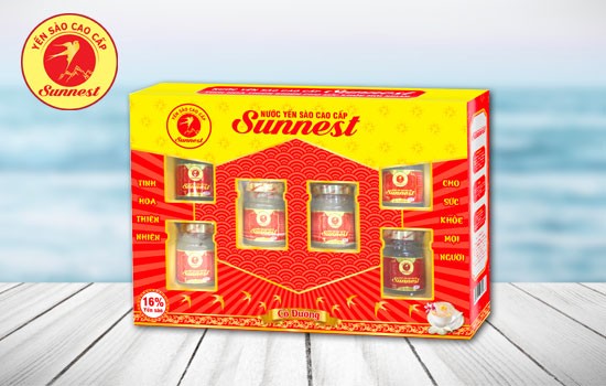 Yến sào có đường - Hộp 6 lọ 