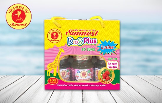 Yến sào KIDS PLUS Hương Dâu - Lốc 5 tặng 1